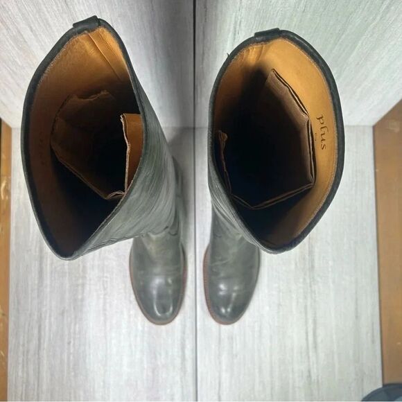 RARE Plus By Chausser Japan Tall Riding Equestrian Boots Leather Womens Size 6.5 - Picture 7 of 11